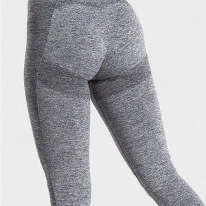 Gymshark Gray High-Waisted Leggings with Compression Fit